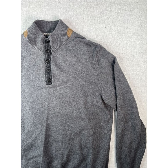 Enro Henley Style Sweater Cotton Cashmere Blend Mens Size Medium Gray - Picture 4 of 15